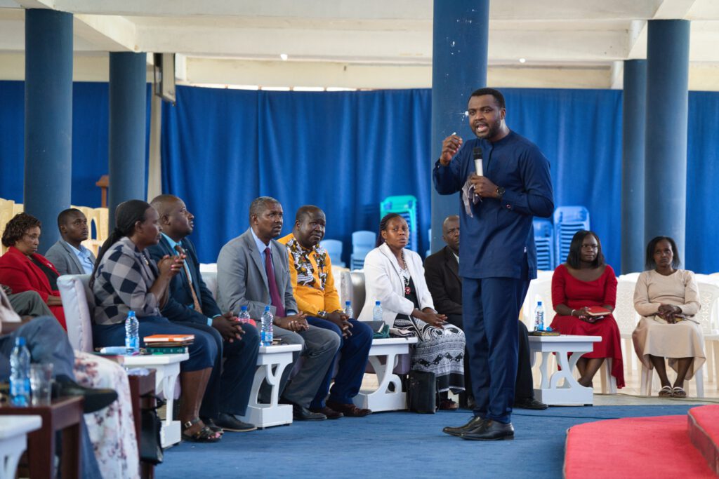 Temitope Agbana talking with Church Leaders in Kenya, Glory Train Meeting East Africa 2025